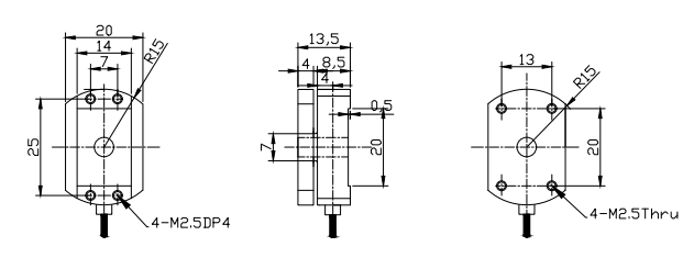 稱重傳感器尺寸 稱重傳感器尺寸